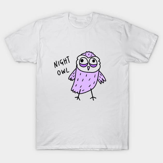 Night Owl Doodle T-Shirt by Sketchy